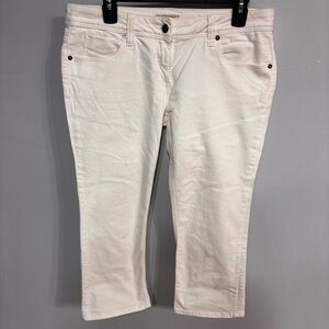 Burberry Women’s White Capri Skinny Jeans Sz 30 EUC